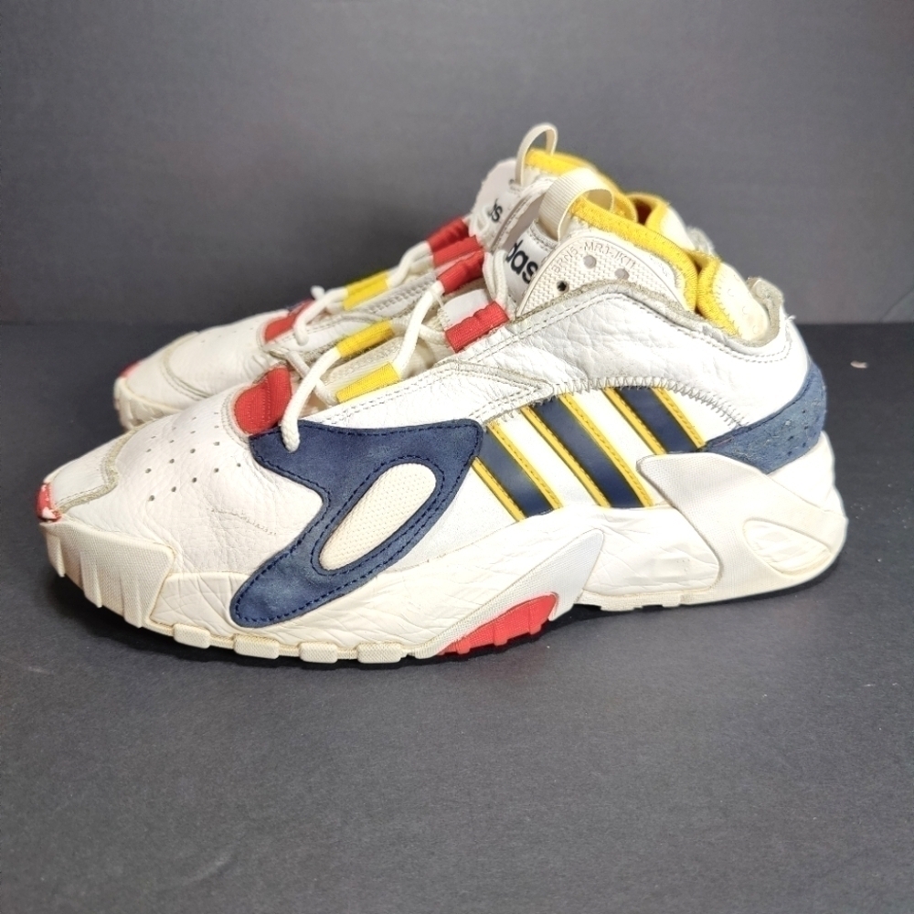 Adidas Men's Streetball Athletic Red White Navy Shoes Size 7.5